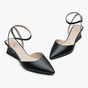 Dream Pairs Black Ankle Strap Wedges